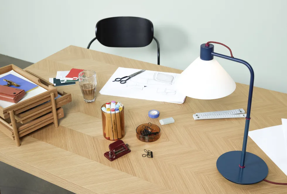 Table à manger rectangulaire en chêne naturel 160x80 cm Herringbone - Hübsch