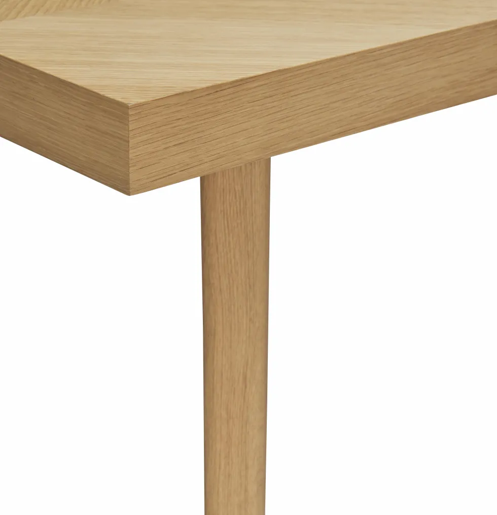 Table à manger rectangulaire en chêne naturel 160x80 cm Herringbone - Hübsch