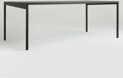 Table à manger rectangulaire en métal noir 200cm Obroos - Custom form