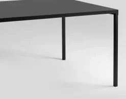 Table à manger rectangulaire en métal noir 200cm Obroos - Custom form