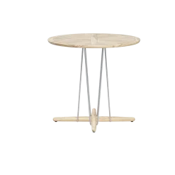 Table à manger ronde d'extérieur en teck non traité 80x74cm E022 - Carl Hansen & Søn