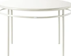 Table à manger ronde en acier blanc pur 120cm T37 - Tolix