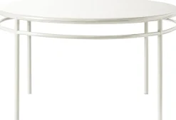 Table à manger ronde en acier blanc pur 140cm T37 - Tolix