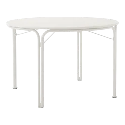Table à manger ronde en acier ivoire 115 cm Thorvald SC98 - &tradition