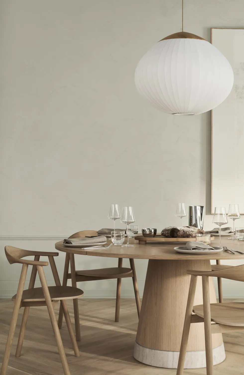 Table à manger ronde en chêne huilé 125cm Piro - Bolia