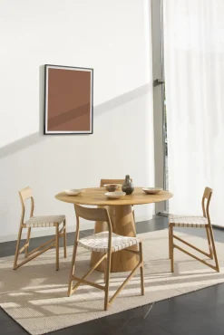 Table à manger ronde en chêne massif 126x75cm Mushroom - Gazzda