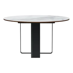 Table à manger ronde en marbre statuario 130 cm Felice - RED Edition