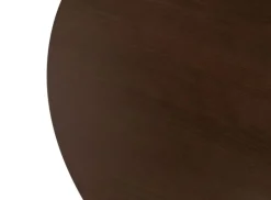 Table à manger ronde en placage chêne et acier bronze foncé 120cm Elliot - Versmissen