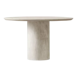 Table à manger ronde en plâtre minéral 130cm Ari Ellipse - Vincent Sheppard