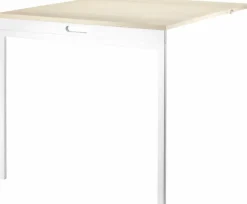 Table pliante en frêne et pieds blancs en acier - String furniture