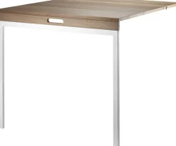 Table pliante en noyer et pieds blancs en acier - String furniture