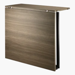 Table pliante en noyer et pieds noirs en acier - String furniture