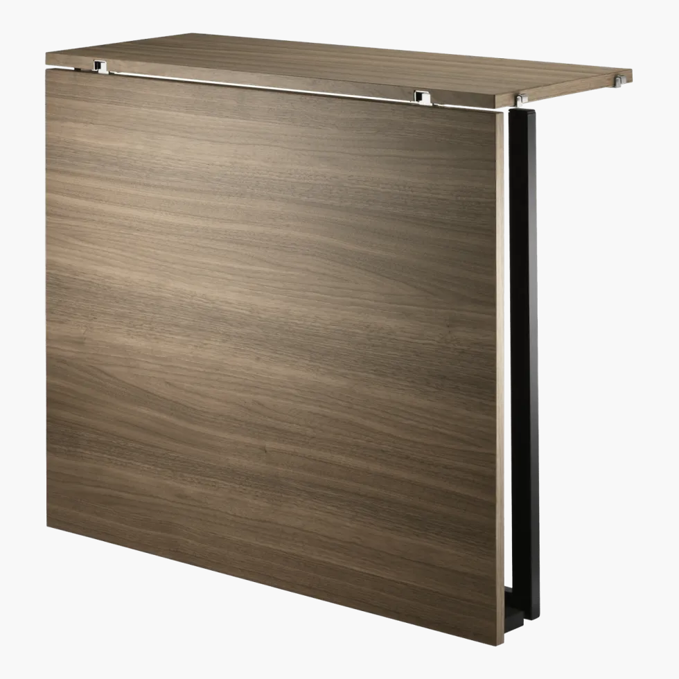 Table pliante en noyer et pieds noirs en acier - String furniture