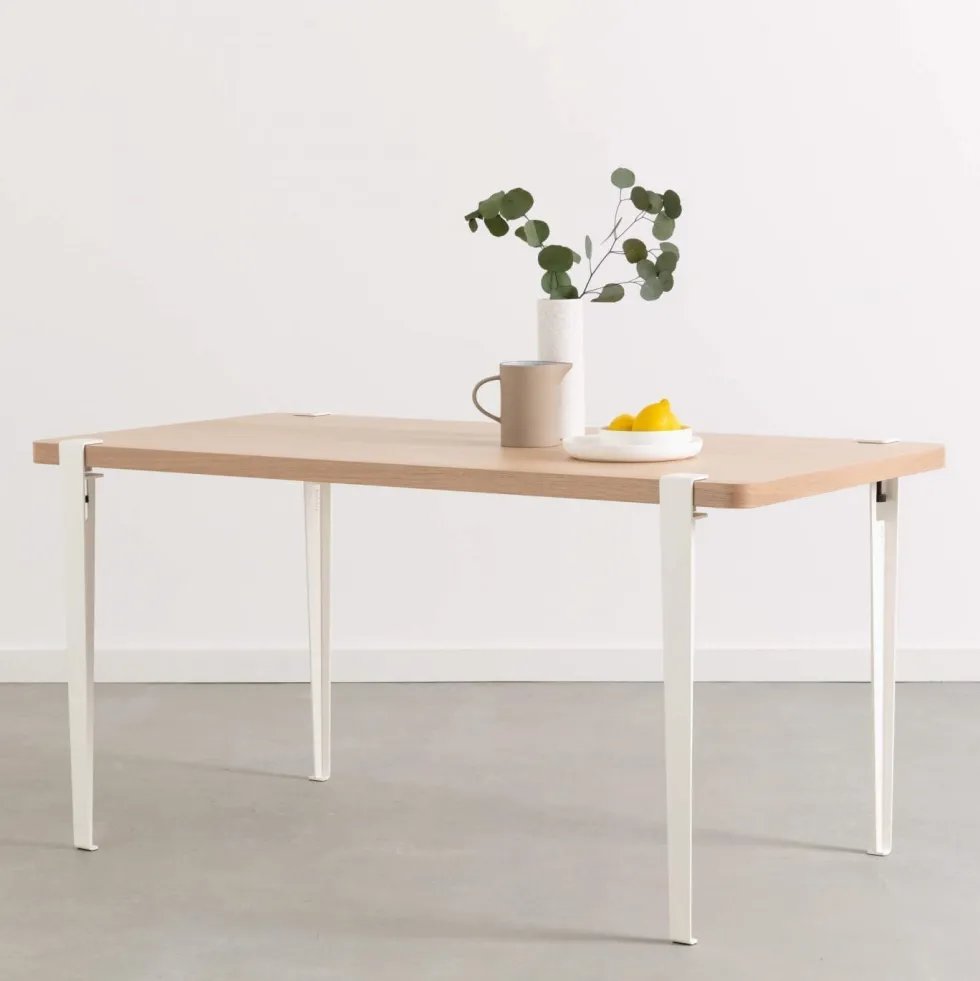 Table rectangulaire avec pieds blanc nuage 75 cm Baltazar - TIPTOE