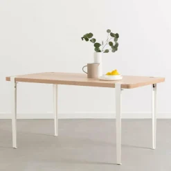 Table rectangulaire avec pieds en acier patiné 75 cm Baltazar - TIPTOE