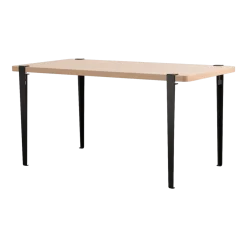Table rectangulaire avec pieds noir graphite 75 cm Baltazar - TIPTOE