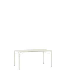 Table rectangulaire de jardin en acier ivoire 160x90cm Thorvald SC113 - &tradition