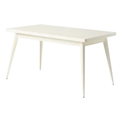Table rectangulaire en acier blanc perlé 140x80cm 55 - Tolix
