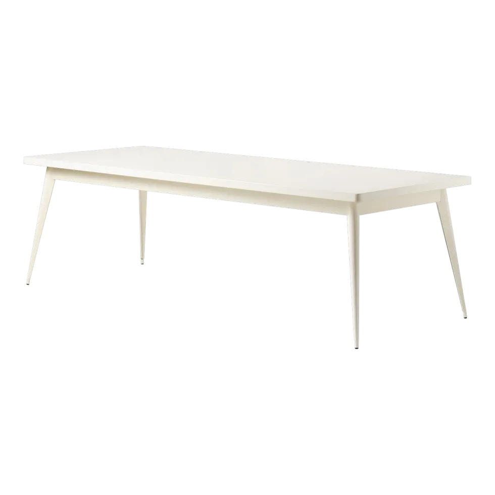 Table rectangulaire en acier blanc perlé 240x100cm 55 - Tolix