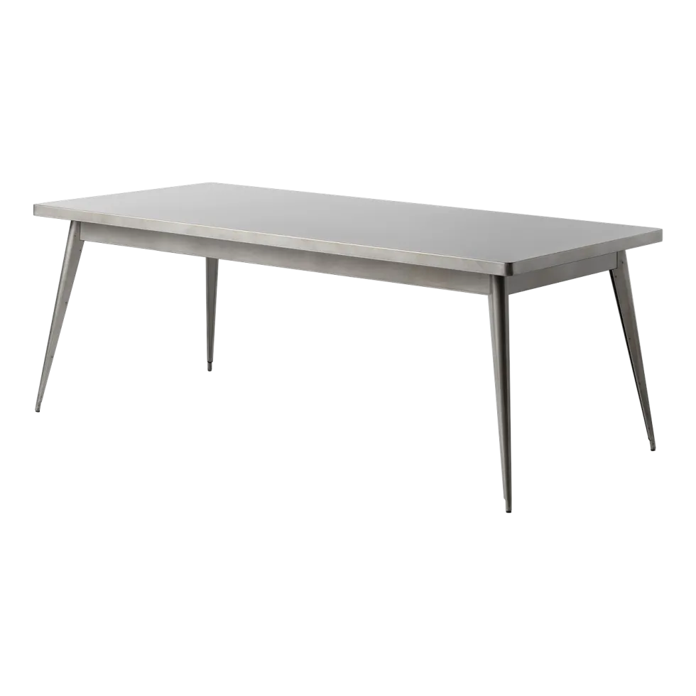 Table rectangulaire en acier brut vernis 200x95cm 55 - Tolix