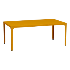 Table rectangulaire en acier mat safran 100 cm Hegoa - Matière Grise