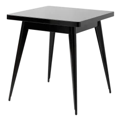 Table rectangulaire en acier noir foncé 70x70cm 55 - Tolix