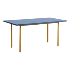 Table rectangulaire en acier thermolaqué ocre et bleu 160x82cm Two-colour - Hay