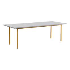 Table rectangulaire en acier thermolaqué ocre et gris 200x90cm Two-colour - Hay