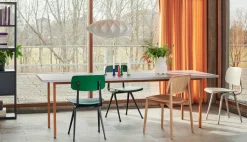 Table rectangulaire en acier thermolaqué ocre et gris 200x90cm Two-colour - Hay