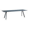 Table rectangulaire en bois de chêne bleu foncé et linoléum bleu fumé 250x90x74cm CPH 30 2.0 - Hay
