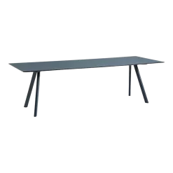 Table rectangulaire en bois de chêne bleu foncé et linoléum bleu fumé 250x90x74cm CPH 30 2.0 - Hay
