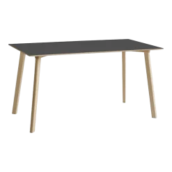 Table rectangulaire en bois stratifié gris pierre et hêtre 140x75x73cm CPH deux 210 2.0 - Hay