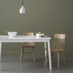 Table rectangulaire en bouleau blanc 140 x 90 cm ZigZag - Hans K