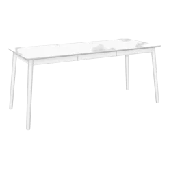 Table rectangulaire en bouleau blanc 127 x 75 cm ZigZag - Hans K