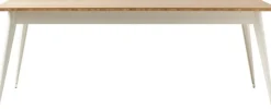 Table rectangulaire en chêne et acier blanc pur 200x95cm 55 - Tolix