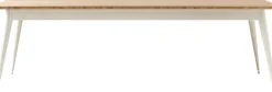 Table rectangulaire en chêne et acier blanc pur 240x100cm 55 - Tolix