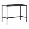 Table rectangulaire haute en acier noire et piètement noir 140 x 80 x 105 cm Drip HW114 - &tradition