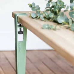 Table rectangulaire L Baltazar pieds gris eucalyptus 75 cm - TIPTOE
