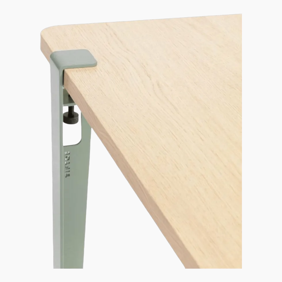 Table rectangulaire XL Brixton pieds gris eucalyptus 75 cm - TIPTOE
