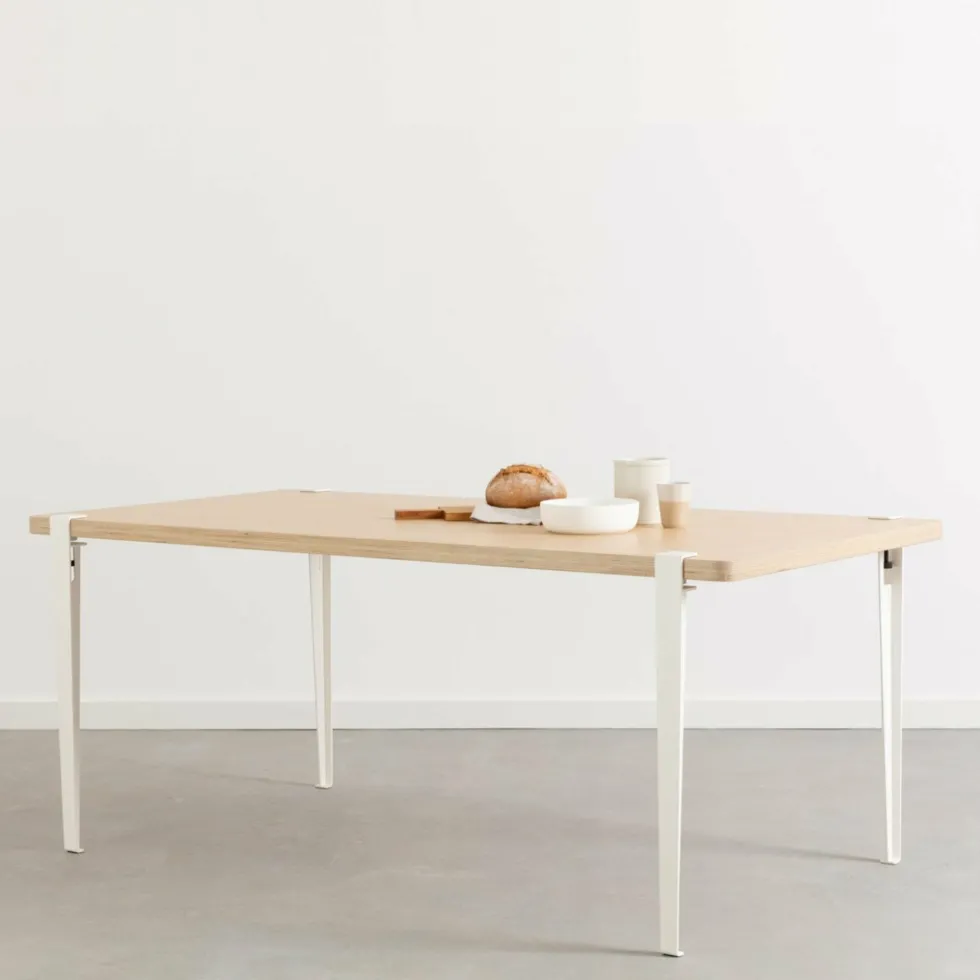 Table rectangulaire XL Brixton pieds gris eucalyptus 75 cm - TIPTOE
