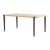 Table rectangulaire XL Brixton pieds noir graphite 75 cm - TIPTOE