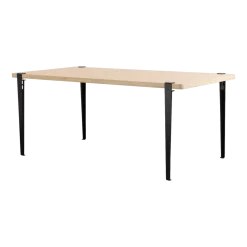 Table rectangulaire XL Brixton pieds noir graphite 75 cm - TIPTOE