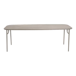 Table repas d'extérieure rectangle à lattes en aluminium dune 220cm Week end - Petite friture