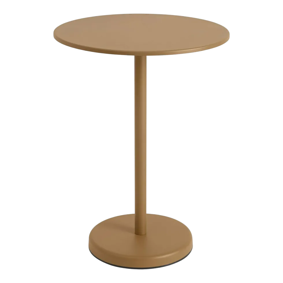 Table ronde d'extérieur en acier orange 70 x 95 cm Linear - Muuto