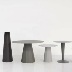 Table ronde en acier mat anthracite 80 cm Ankara - Matière Grise