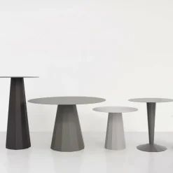 Table ronde en acier mat kaki 80 cm Ankara - Matière Grise