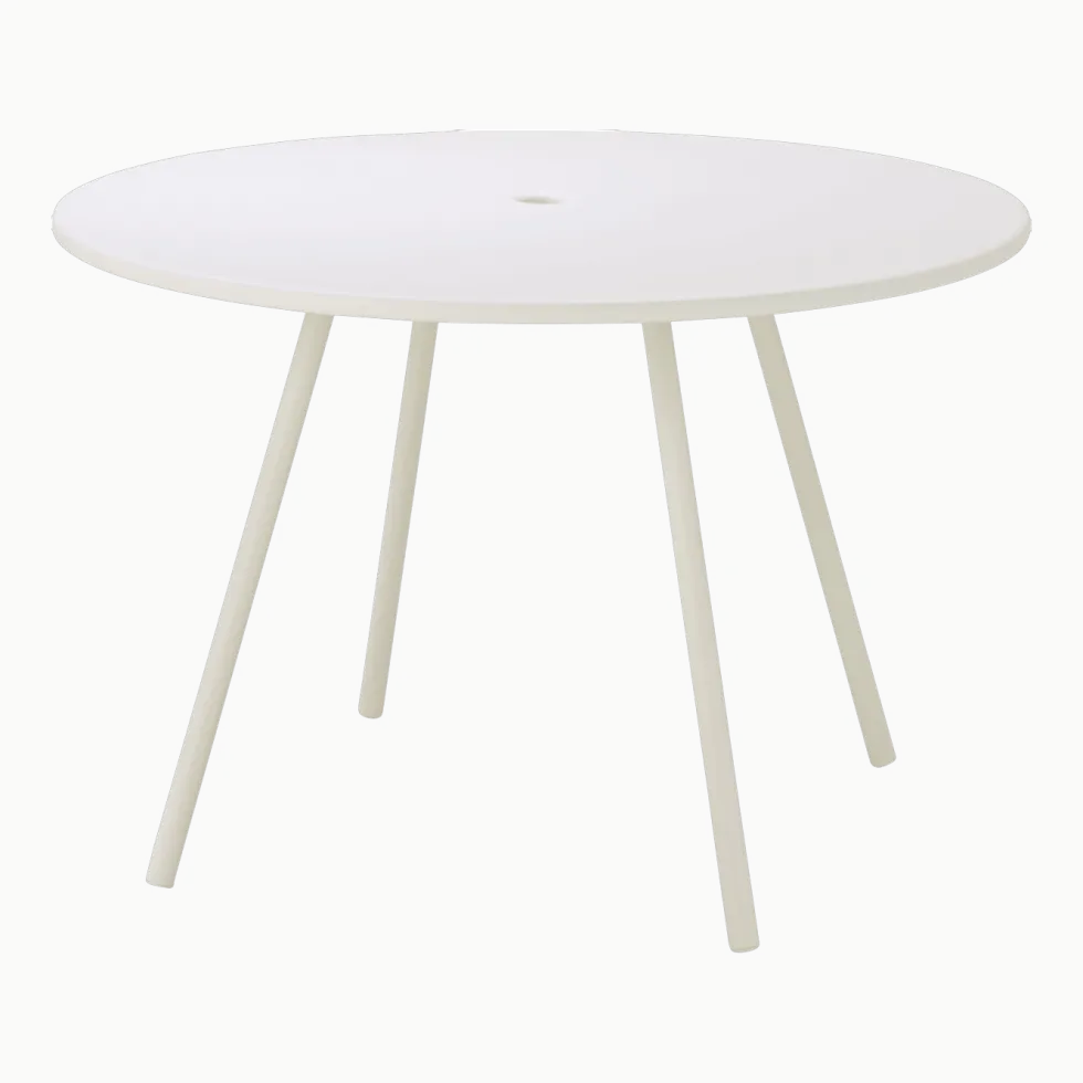 Table ronde en aluminum blanc Area - Cane-Line