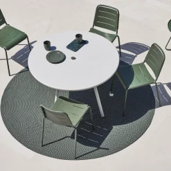 Table ronde en aluminum blanc Area - Cane-Line