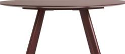 Table ronde en bois de chêne laqué et linoléum bordeaux 140x74cm CPH 25 2.0 - Hay