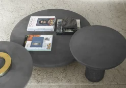 Table ronde en béton ciré anthracite 50 x 47 cm Olo - Mogg